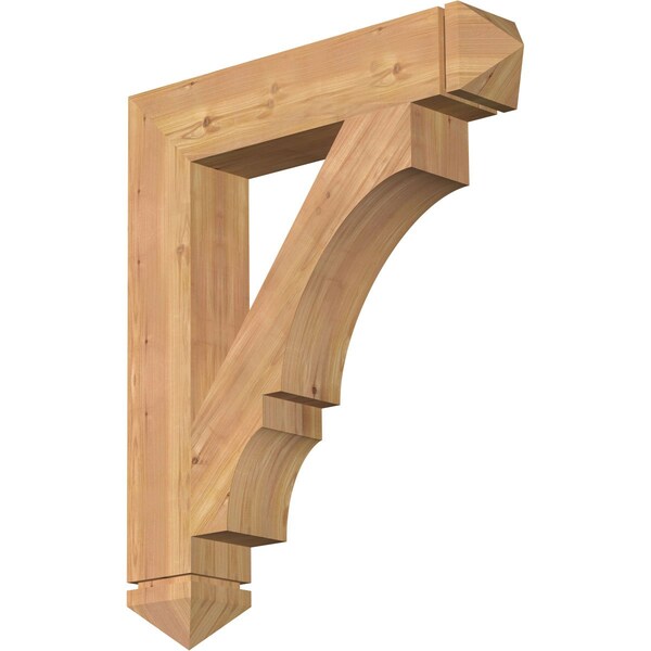 Ekena Millwork Balboa Arts & Crafts Smooth Bracket, Western Red Cedar, 5 1/2"W x 30"D x 36"H BKT06X30X36BOA03SWR - main